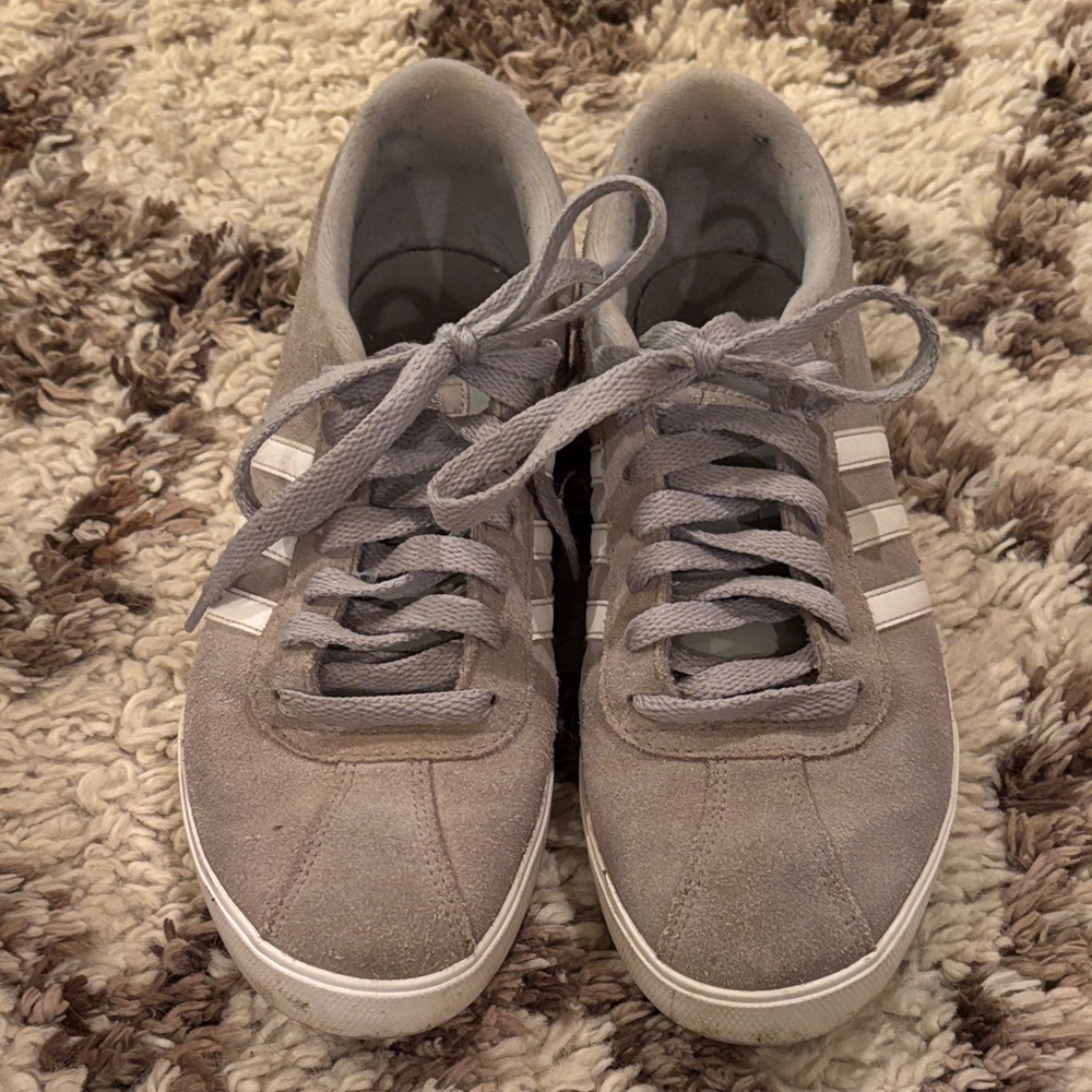Adidas Men's Gray and White Sneakers